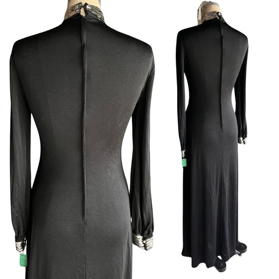 Vintage 1960s Black Sequin Party Dress - image 4