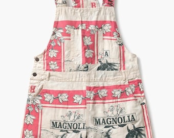 New Women’s boutique horse print seed sack cotton overall shorts