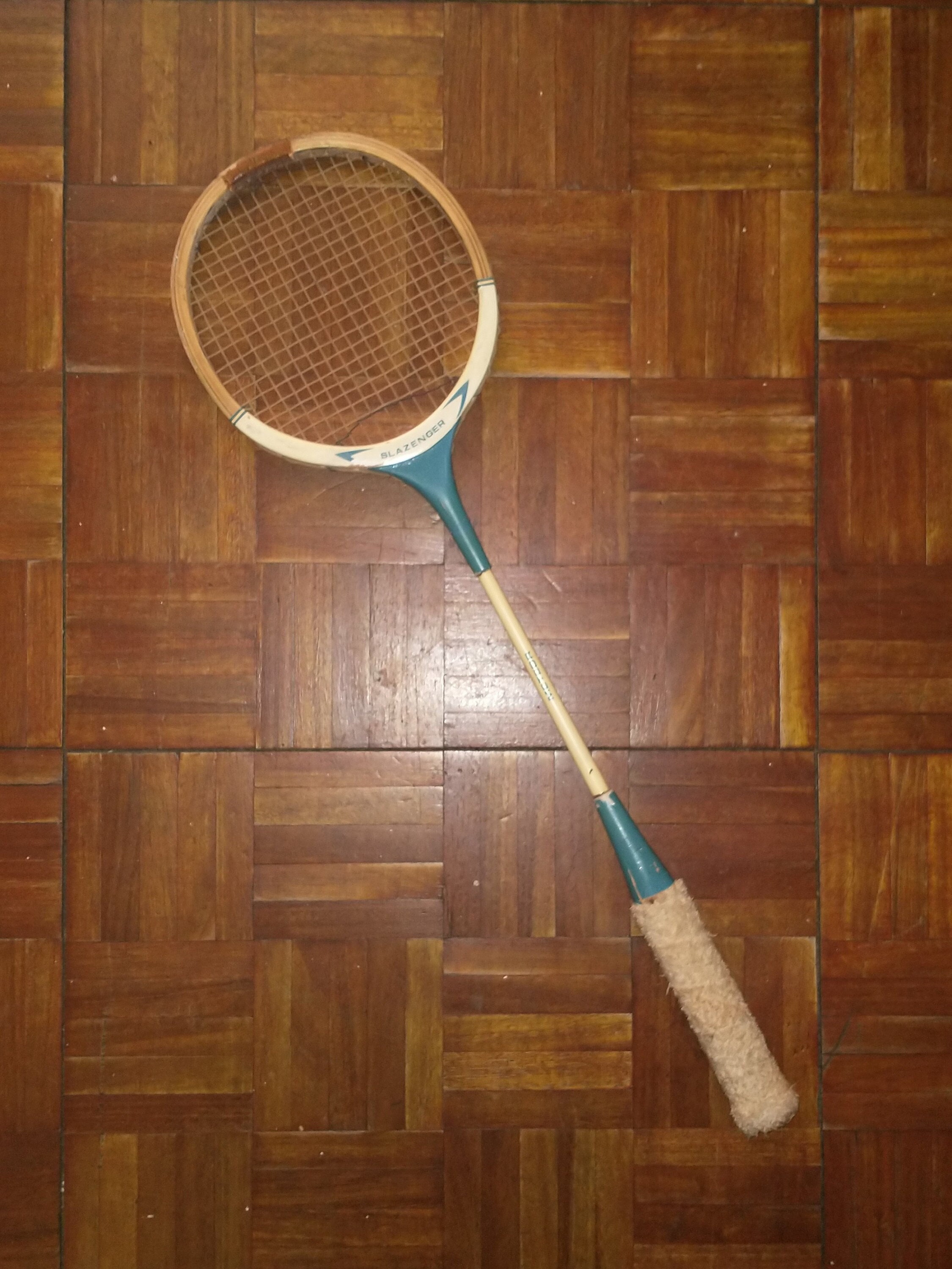 Vintage 1960s Wooden Slazenger Badminton Racket