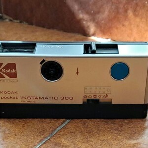 1970s Kodak Instamatic 300 16mm Vintage Film Camera & Original Leather Case