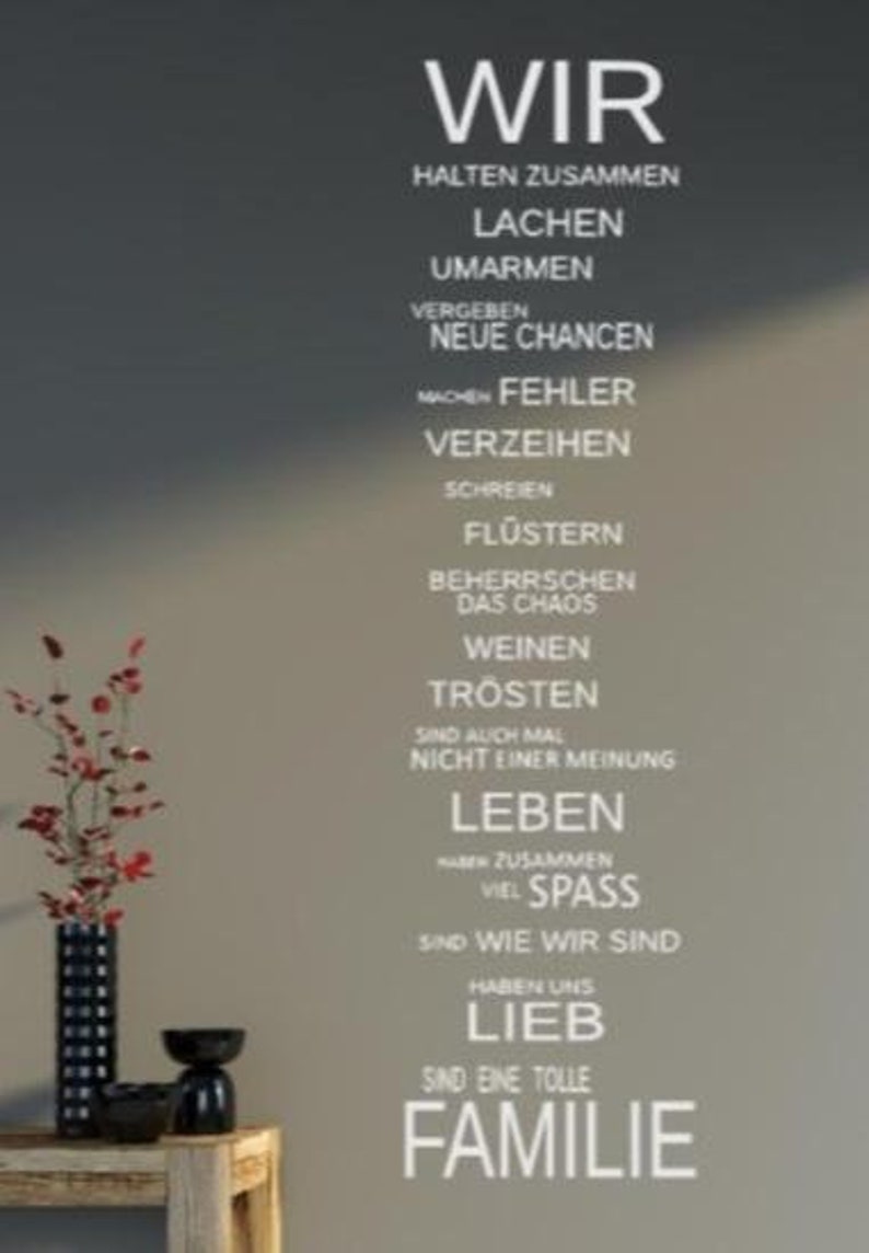 Wandtattoo Spruch Familie Haus&hellip; Familienspruch Etsy