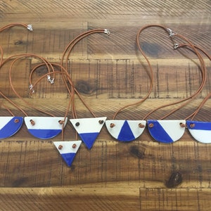 Blue Geometric Necklace