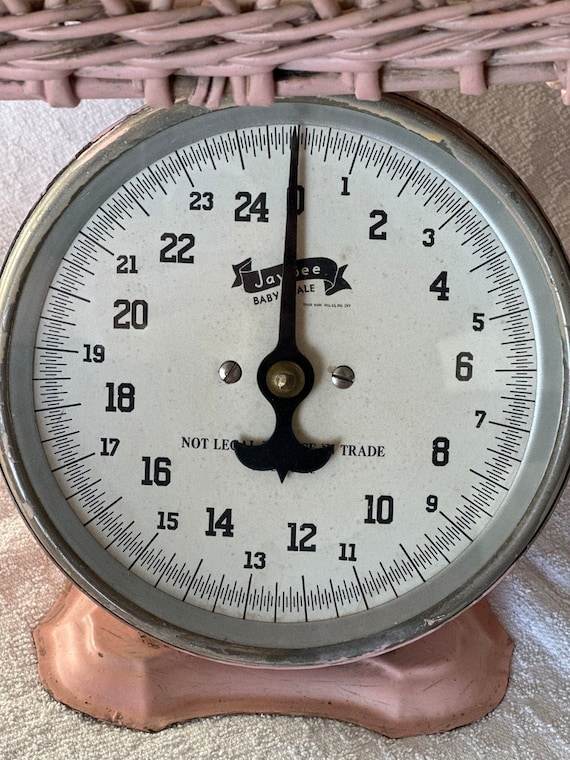 Antique Jay-bee Wicker Metal Nursery Baby Scale - Etsy