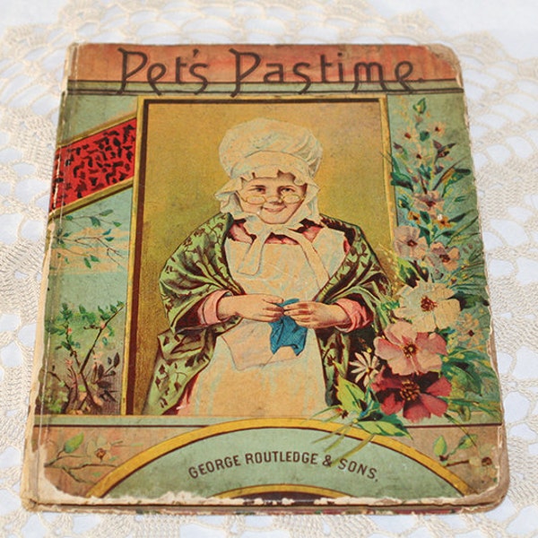 Antique George Routledge & Sons dzieci książki PET rozrywkę 1885