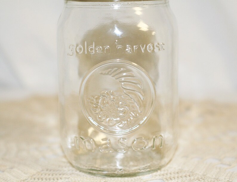 Vintage Golden Harvest Mason Jar Etsy