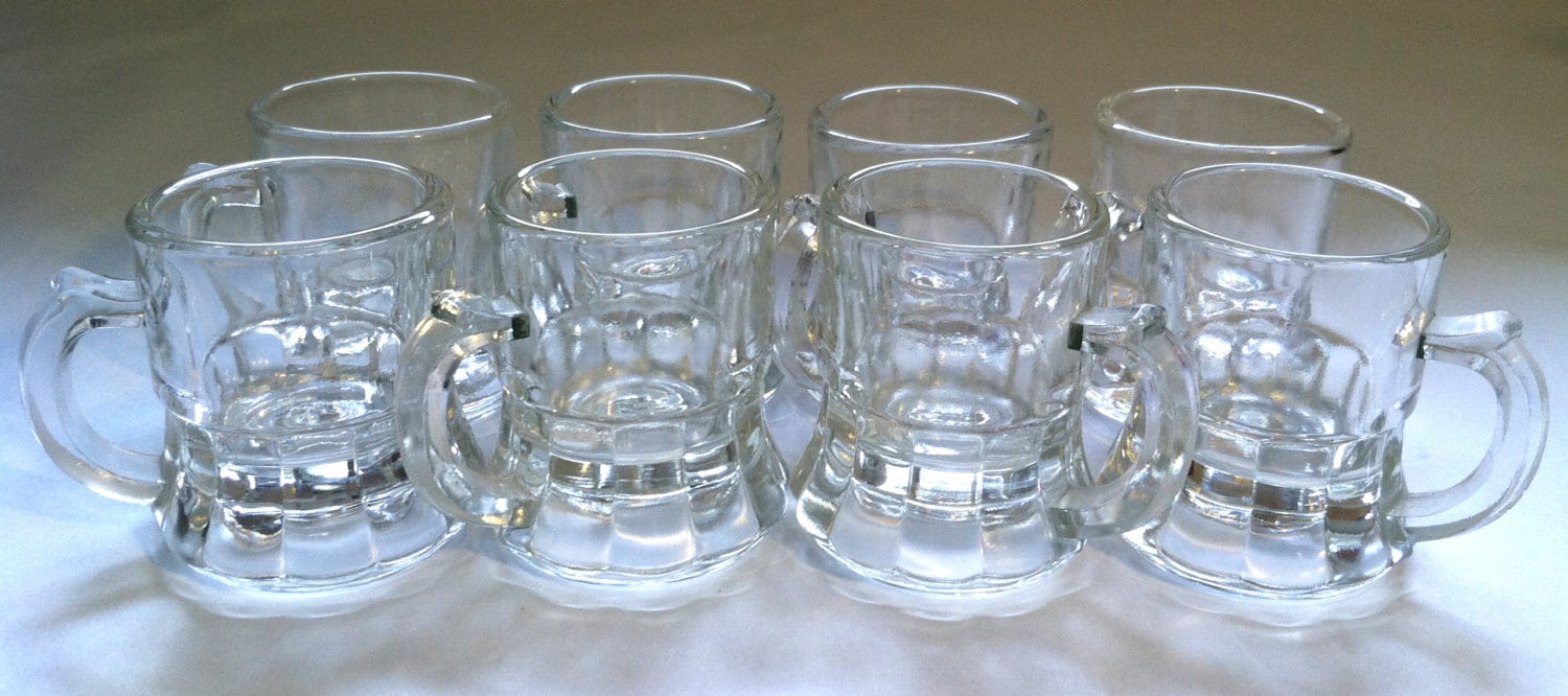 Vintage Mini Beer Mug Shot Glass Set Etsy