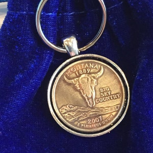 Montana Quarter Keychain - &quot;BIG Sky Country&quot; 2007