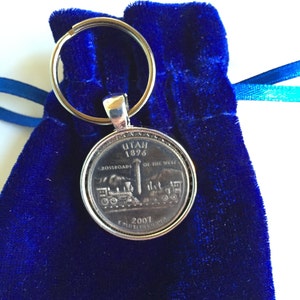 Utah Quarter Keychain - Crossroads of the West