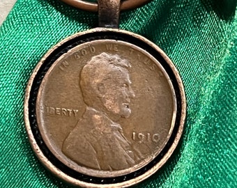 1910 Penny Keychain - Antique Copper