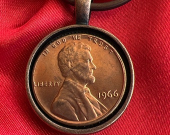 1966 Penny Keychain #60 - Antique Copper