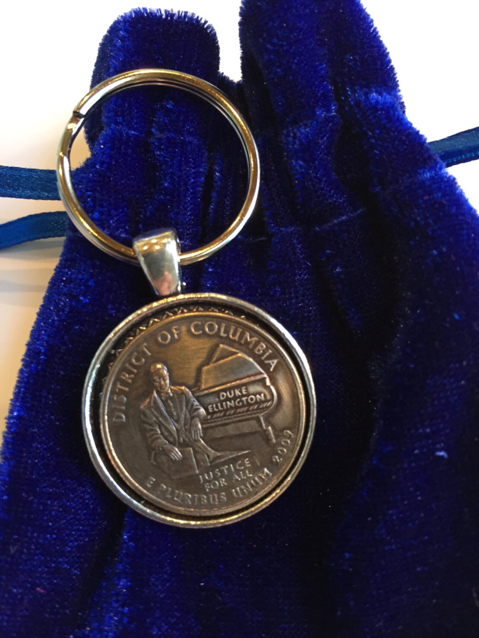 Washington DC Quarter Keychain Our Nations Capitol Free Etsy