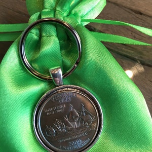 Virginia Quarter Keychain - The Old Dominion State