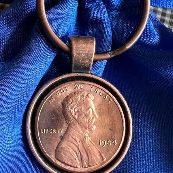 1984 Penny Keychain #40 - Antique Copper