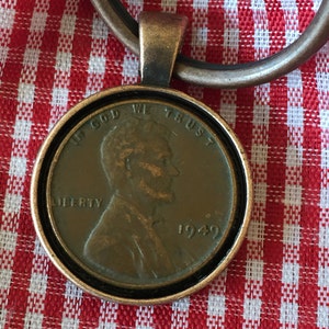 1949 Penny Keychain - Antique Copper