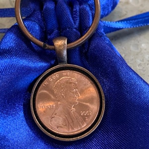 2002 Penny Keychain - Antique Copper