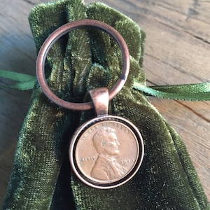 1946 Penny Keychain - Antique Copper