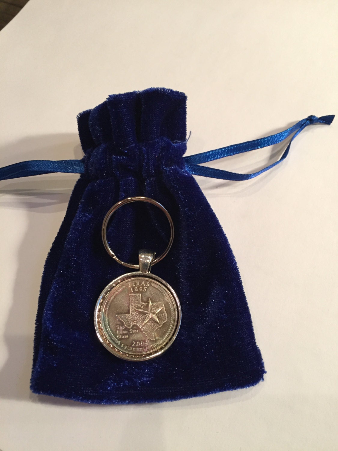 TEXAS STATE QUARTER DOLLAR METAL KEY CHAIN WESTERN SILVER COIN LONESTAR STATE TEXAS STATE QUARTER DOLLAR METAL KEY CHAIN WESTERN SILVER COIN LONESTAR STATE