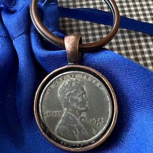 1943 Penny Keychain - Antique Steel