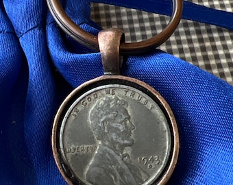 1943 Penny Keychain - Antique Steel