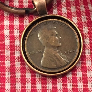 1923 Penny Keychain - Antique Copper