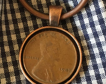 Porte-clef sou 1947 - cuivre Antique