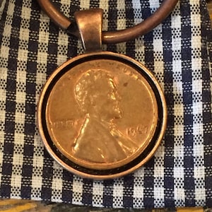 1967 Penny Keychain - Antique Copper