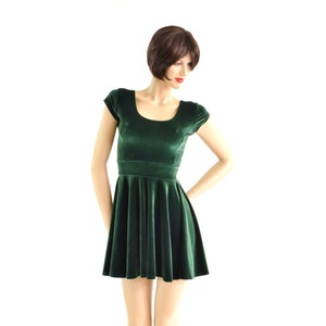 slim fit dress slacks Green 60s Silk Velvet Mini Dress S – OMNIA main image 0
