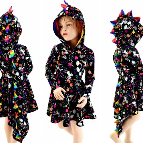 Girls Dragon Tail Skater Dress main image 1