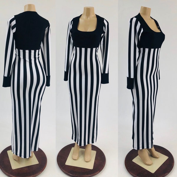 Black and White Striped Tina Carlyle Dress  157352