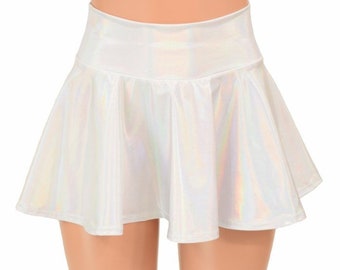 Flashbulb Holographic Circle Cut Rave Skirt  151283