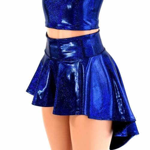 3PC Rave Outfit Royal Blue Sparkly 