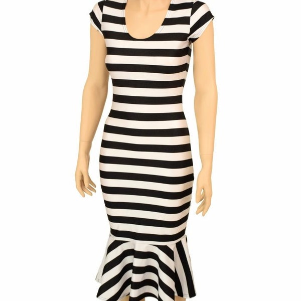 White Striped Dress - Etsy