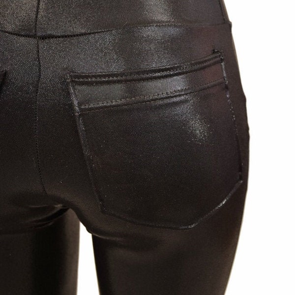 High Waist Pocket Leggings in Black Mystique - 156738