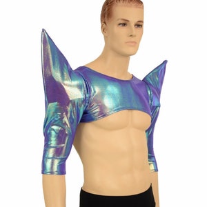 Men&#39;s Moonstone MEGA Sharp Shoulder Half Sleeve Bolero Dance Sleeves Holographic (BOLERO ONLY) - 156361