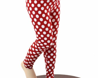 red and white polka dot leggings