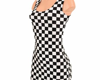 black spandex mini dress