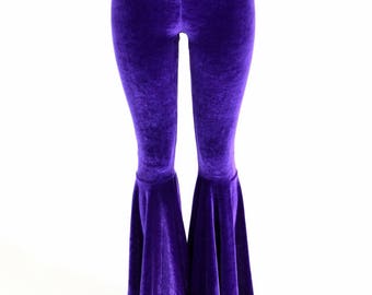 purple bell bottom pants