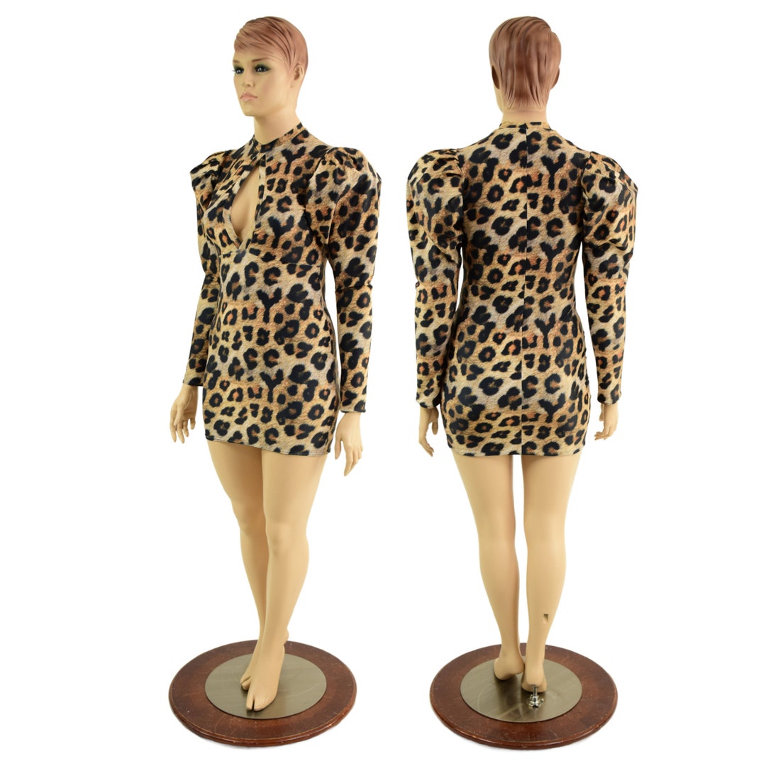 Floerns Women’s Leopard Print Mesh Bodycon Mini Dress – Sleeveless, Bowknot, Y2K Style, Stretchy Fit