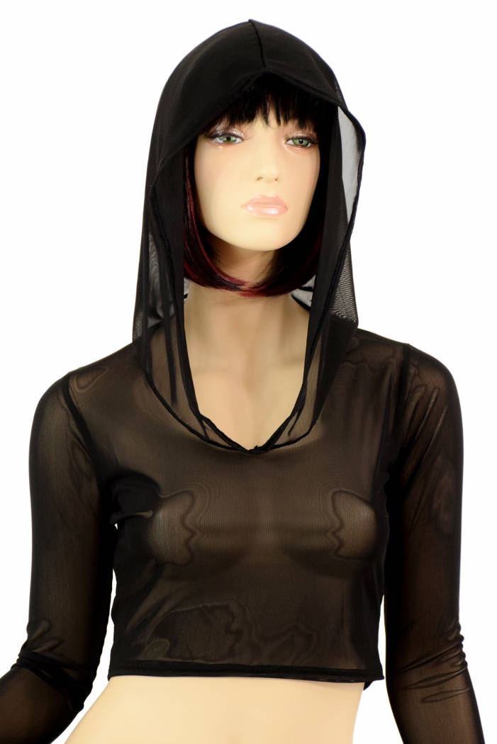 hooded mesh top