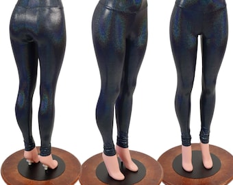 Black Holographic High Waist Leggings