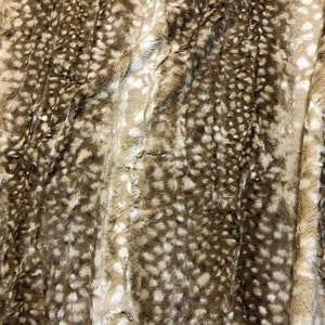 Cappuccino Fawn Minky Faux Fur Fabric by the yard