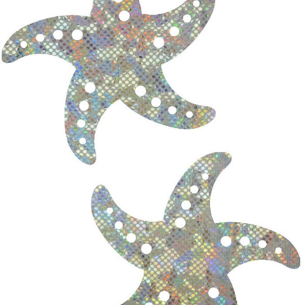 Frostbite Shattered Glass Starfish Pasties Body Stickers Mermaid Siren Sea Nymph Holographic