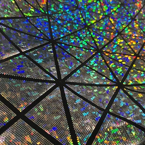 Flashbulb Holographic Four Way Stretch Spandex Fabric by the Yard