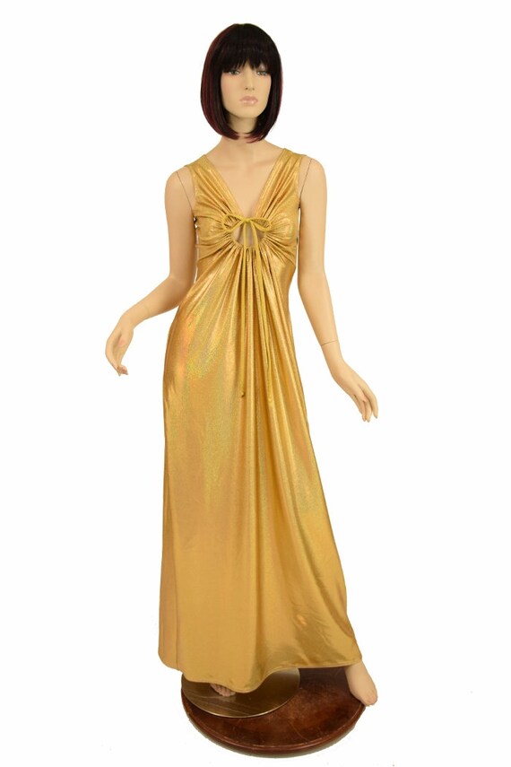 Gold grecian dress cheap