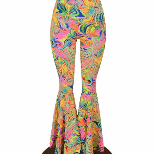 Neon Flux UV Glow Bell Bottom Flares 