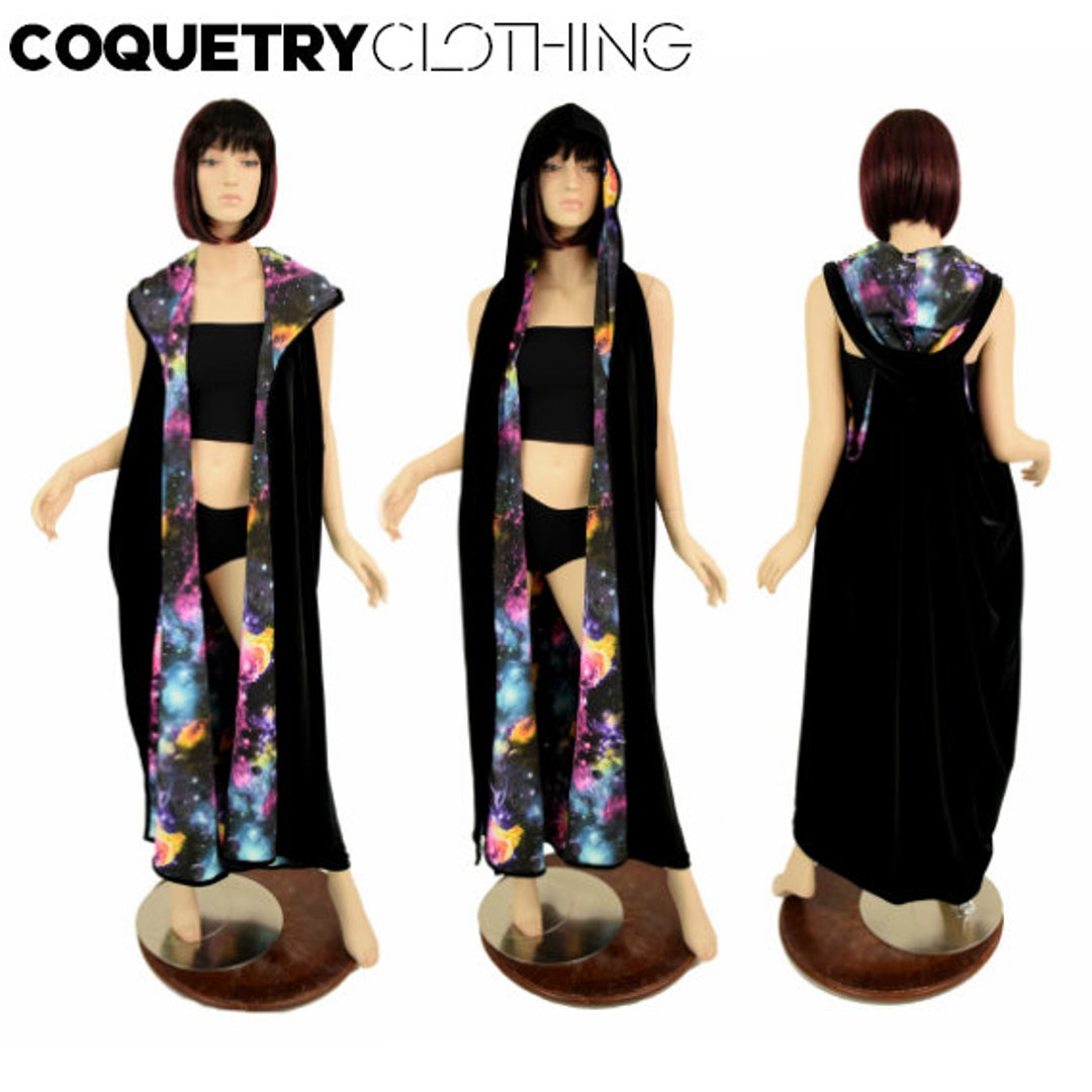 Unisex Sleeveless Reversible Hooded Duster