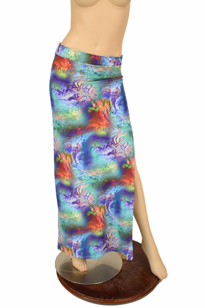 UV GLOW Phantasmgoria Midrise Side Slit Skirt 41 Length - Etsy
