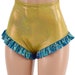Stardust Laceup Front Siren Shorts with Dusty Jade Fringe main image 0