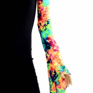 UV Glow Acid Splash Pixie Arm Warmer Sleeves 154390 image 4