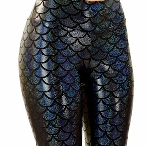 Black Dragon Scale High Waist Leggings  151420